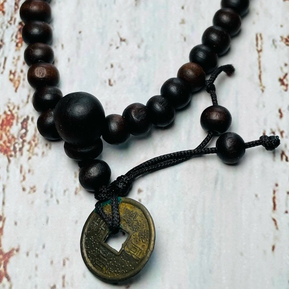 Wood + Chinese Charm Bracelet - Picture 2 of 6